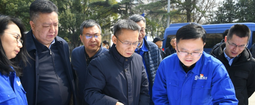 集團(tuán)公司黨組成員、總會計師陳林到樂凱華光調(diào)研